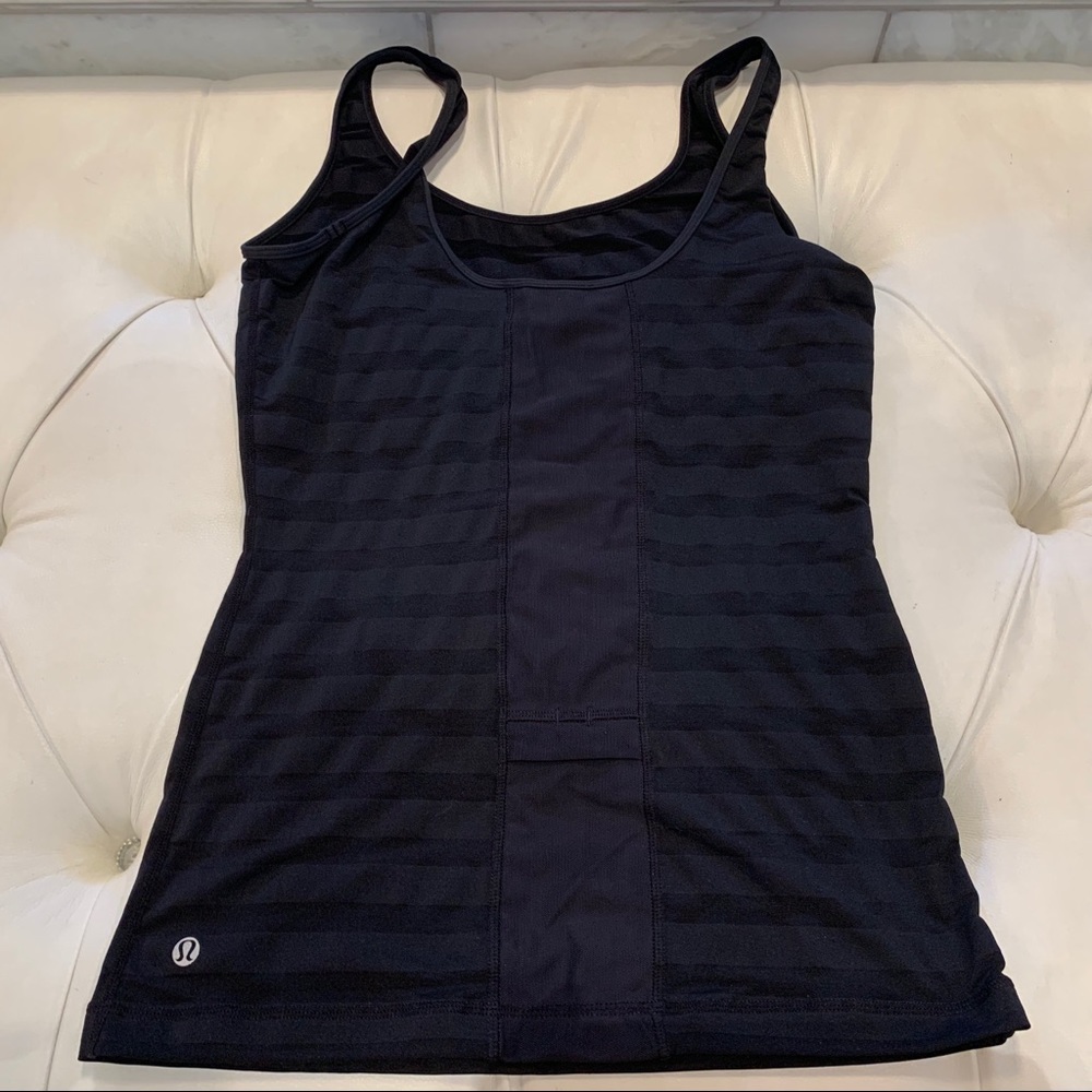 Lululemon black stripe tank 4 - Picture 3 of 4